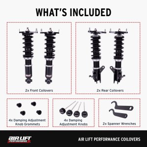 Subaru WRX STI Suspension Lift Kit - Front + Rear - Air Lift - Air Lift Performance Coilovers - `15-`21